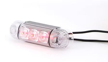 Światło pozycyjne czerwone 12/24V obrysowe tylne (3 x LED) W61
