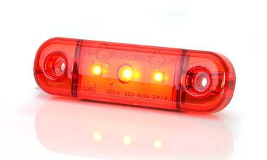 Światło pozycyjne czerwone 12/24V obrysowe tylne 3x LED W97.1