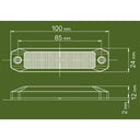 Światło pozycyjne czerwone OptoLine M 100mm 12/24V obrysowe tylne z przyciemnionym szkłem