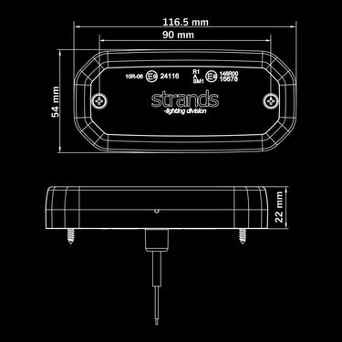 Światło pozycyjne FOR9T Scale czerwone LED 10-40V