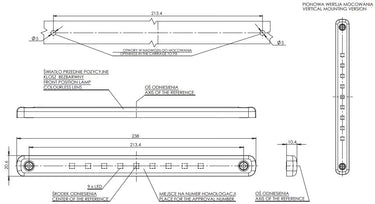 Światło pozycyjne LED białe 12/24V obrysowe przednie (9x LED) W97.4