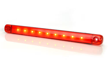 Światło pozycyjne LED czerwone 238 mm 12/24V obrysowe tylne (9 x LED)