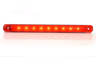 Światło pozycyjne LED czerwone 238 mm 12/24V obrysowe tylne (9 x LED)