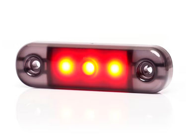Światło pozycyjne LED czerwone przydymiane 12/24V obrysowe tylne (3x LED) W275.1 BLACK