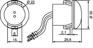 Światło pozycyjne LED Hella ValueFit 12/24V białe