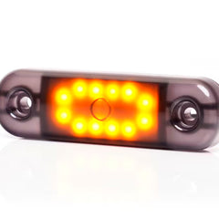 Światło pozycyjne LED pomadańczowe przydymiane 12/24V obrysowe boczne (12 LED) W275.2
