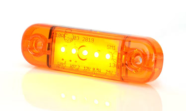 Światło pozycyjne LED pomarańczowe 12/24V obrysowe boczne (5 LED) W97.2