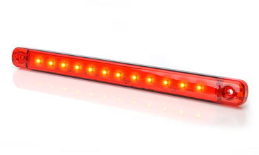 Światło pozycyjne LED tylne czerwone 238mm 12/24V (12 x LED) ECE R7, R10
