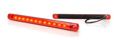 Światło pozycyjne LED tylne czerwone 238mm 12/24V (12 x LED) ECE R7, R10