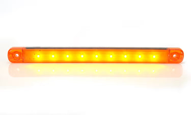 Światło pozycyjne obrysowe LED pomarańczowe 238mm 12/24V (9 LED) W97.4