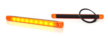 Światło pozycyjne obrysowe LED pomarańczowe 238mm 12/24V (9 LED) W97.4