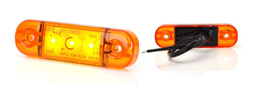 Światło pozycyjne pomarańczowe LED 12/24V obrysowe boczne (3x LED) W97.1