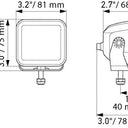 Zestaw dwóch lamp roboczych LED Hella Black Magic 12/24V 3,2" 3000lm skupione