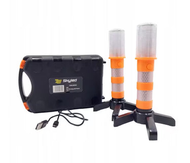 2x Lampa Ostrzegawcza LED Błyskowa SKYLED 360° + walizka (USB-C)