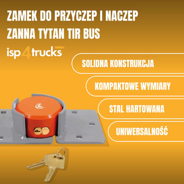 Lock for trailers and semi-trailers ZANNA TYTAN TIR BUS