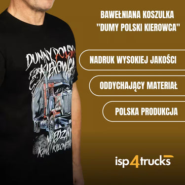 Baumwoll-T-Shirt „Stolzer polnischer Fahrer“