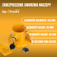 Zabezpieczenie sworznia królewskiego naczepy — blokada antykradzieżowa