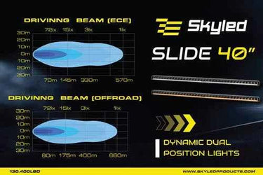 SKYLED SLIDE 40" LED BAR (1038 mm) z dynamicznym światłem pozycyjnym (białe/pomarańczowe)