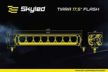 SKYLED TIARA FLASH 17,5" LED BAR (455 mm) biała i pomarańczowa pozycja + światło ostrzegawcze
