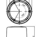 Światło ostrzegawcze (kogut) SKYLED 12-24V (3 śrubki, pomarańczowy klosz, R65) wys: 132 mm I śr: 167 mm