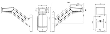 Boczna lampa pozycyjna LED 12/24V (prawa) W168.1