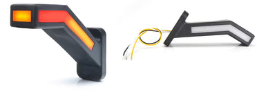 Boczna lampa zespolona LED z dynamicznym kierunkowskazem i światłem pozycyjnym 12/24V (lewa) W168.6DD