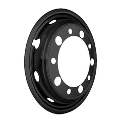Czarny kołpak na przedniąfelgę TruckKing 22,5" (9" / 8,25"), stal nierdzewna, 10 otworów, PCD 335mm