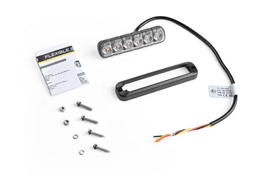Elastyczna lampa ostrzegawcza SKYLED 117x27 mm (stroboskop pomarańczowe 6 LED) R10 R65 SAE