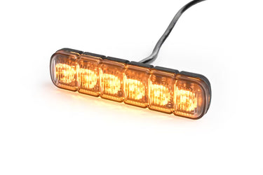 Elastyczna lampa ostrzegawcza SKYLED 117x27 mm (stroboskop pomarańczowe 6 LED) R10 R65 SAE