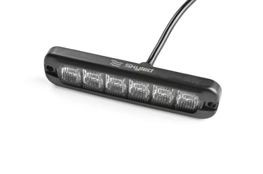 Elastyczna lampa ostrzegawcza SKYLED 117x27 mm (stroboskop pomarańczowe 6 LED) R10 R65 SAE