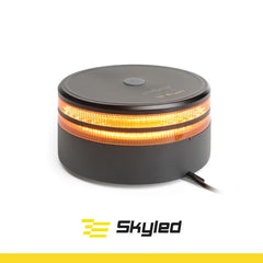 Kogut ostrzegawczy SKYLED SK-LED Revolution 12-24V z magnesem (czarny, pomarańczowy LED, R65)