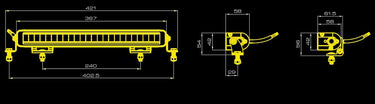 Komplet 2x LEDBAR SKYLED SLIDE 14,5" (367 mm) do Volvo FH5 2021+ z zestawem montażowym
