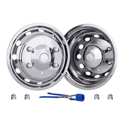 Komplet kołpaków na felgi 17" x 5,5" do VW Crafter 50 LWB, stal nierdzewna, na śruby, PCD 205 mm
