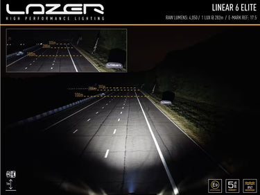 Lampa LED Lazer Linear-6 Elite 232mm 4050lm homologacja E obudowa czarna