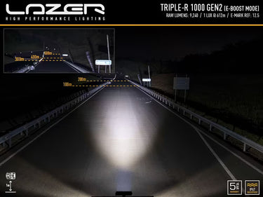 Lampa LED Lazer Triple-R 1000 Gen2 z światłami ostrzegawczymi R65, 410mm, 9240 lumenów