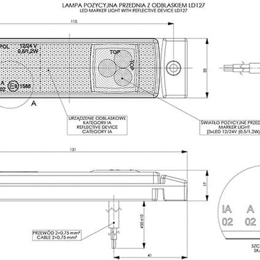 Lampa obrysowa LD 127