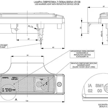 Lampa obrysowa LD 128