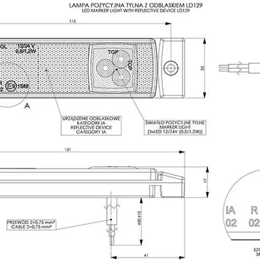 Lampa obrysowa LD 129