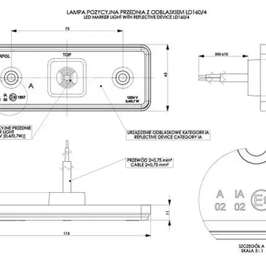 Lampa obrysowa LD 160/4