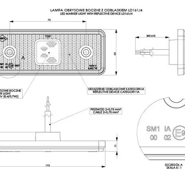 Lampa obrysowa LD 161/4