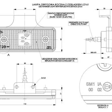 Lampa obrysowa LD 161