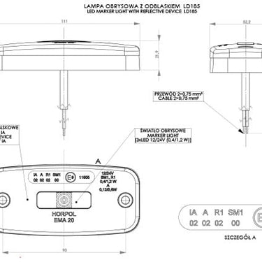 Lampa obrysowa LD 185