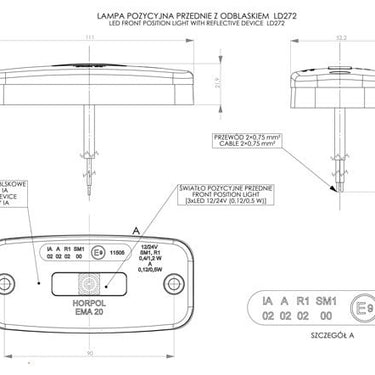 Lampa obrysowa LD 272