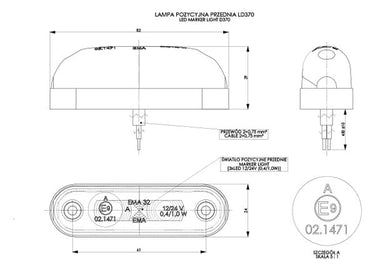 Lampa obrysowa LD 370