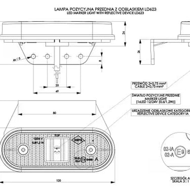 Lampa obrysowa LD 623