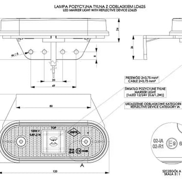 Lampa obrysowa LD 625