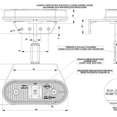 Lampa obrysowa LD 650