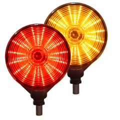 Lampa obrysowa LED ucho pod lusterko pomarańczowo-czerwona (Mysie Uszy)