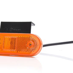 Lampa obrysowa LED z odblaskiem pomarańczowa 12/24V