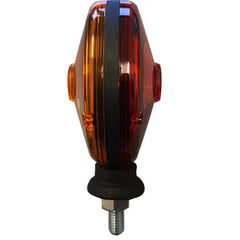 Lampa obrysowa pod lusterko "Mysie Ucho" żarówkowa - klosz pomarańczowo-czerwony